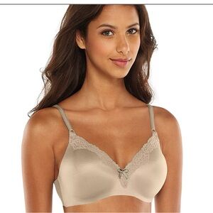 ***NEW w tags***maiden form Tan Lace Trim convertible wireless Bra size 38C